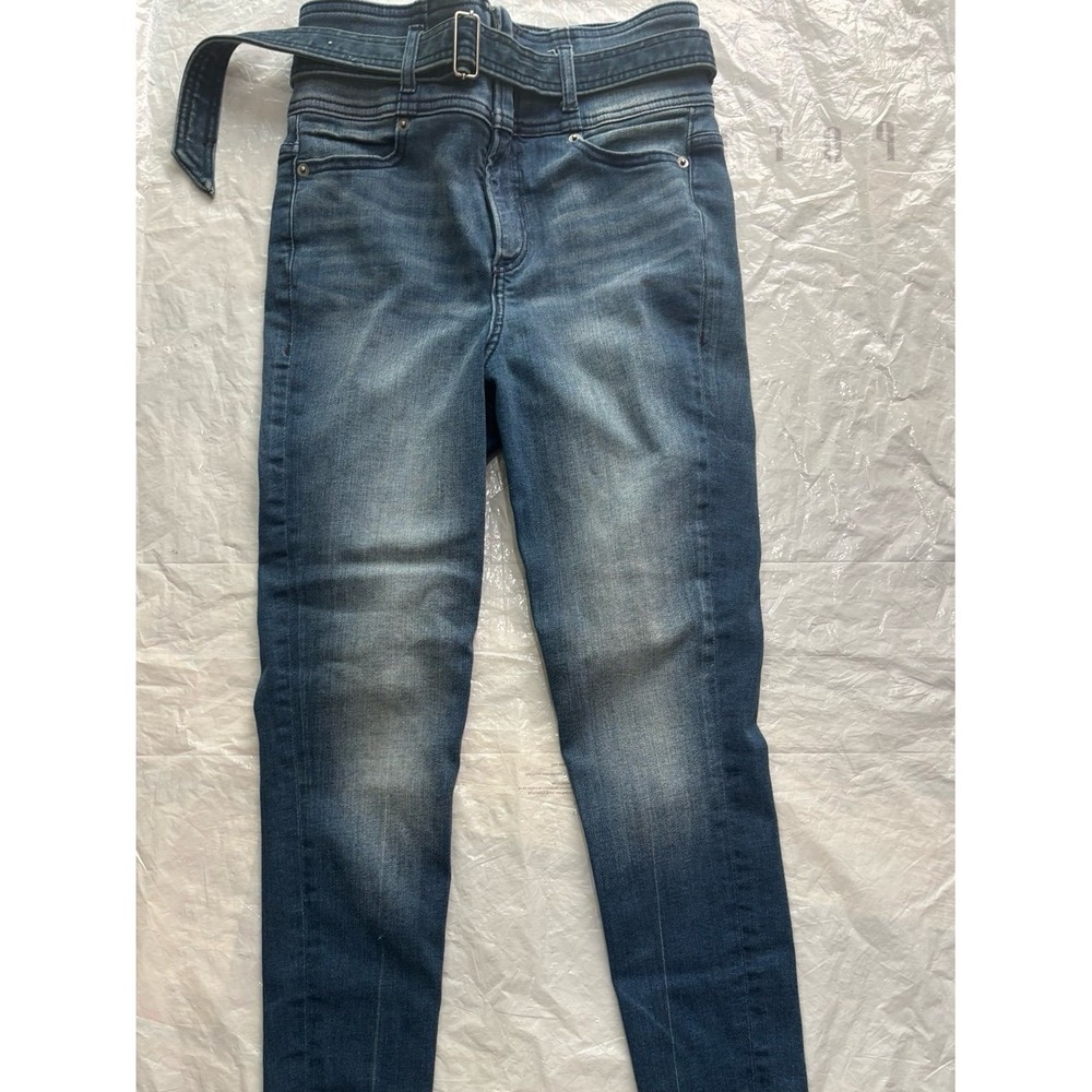Express Stretch+ Denim Perfect Super High Rise Belted Ankle Legging‎ Jeans 2R
